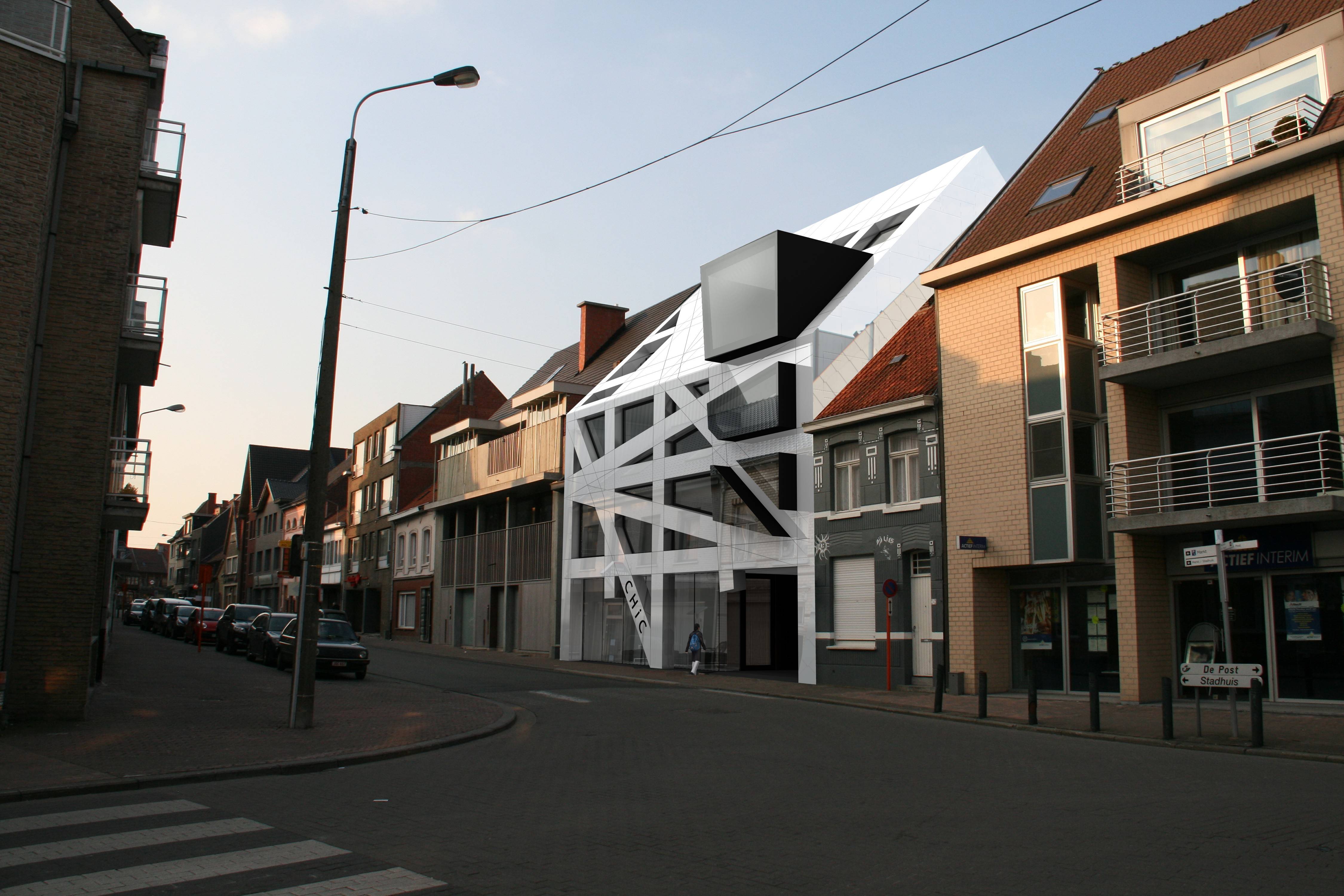 strakke hedendaagse appartementen futuristisch torhout icoon architecten